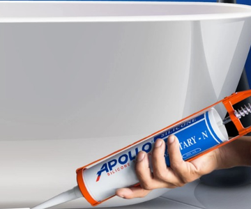 Keo silicone chống nấm mốc Apollo Sanitary N - Chuyên dụng cho không gian phòng tắm, nhà vệ sinh