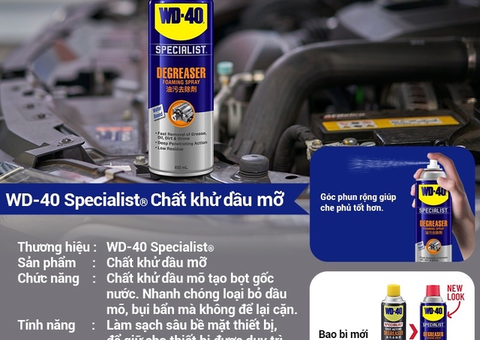 Chất tẩy rửa dầu mỡ máy và động cơ WD-40 - 2/3