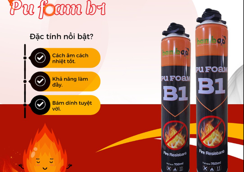 Keo bọt nở chống cháy Bamboo PU Foam B1 - 2/3