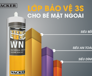 Keo silicone Wacker WN - giải pháp kết dính bền bỉ cho ngành xây dựng