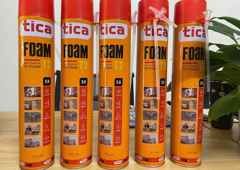 Keo bọt nở Tica PU Foam T2 – Lấp kín khe hở, cách âm và cách nhiệt hiệu quả