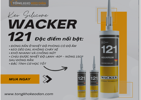 Keo Silicone Wacker 121 – Chuyên Dụng Cho Bể Cá, Bể Chứa Nước - 1/3