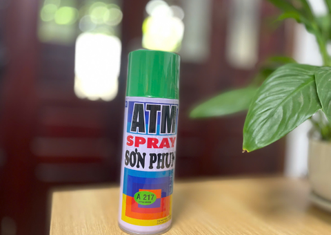 Sơn xịt ATM A281 xanh rêu (Machine Green) - 4/5
