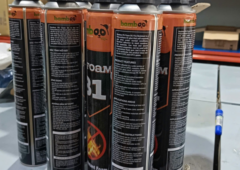 Bọt nở chống cháy Bamboo PU Foam B1  cách âm cách nhiệt - 3/4