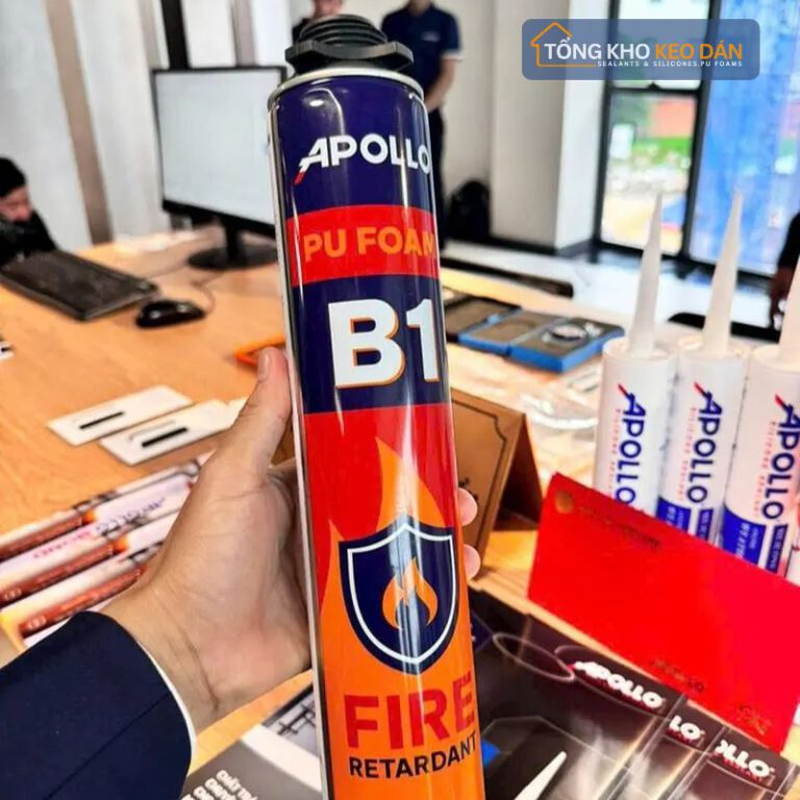 Keo Bọt Nở Chống Cháy Apollo PU Foam B1 – Tiêu Chuẩn B1 | Trám Kín – Cách Âm – Cách Nhiệt – Chống Ch - 3/4