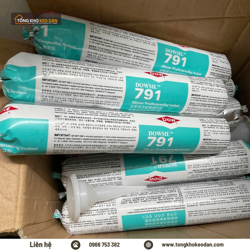 Sỉ lẻ keo silicone Dowsil 791 Màu Xám - Hàng hàng kho Saha - 3/5