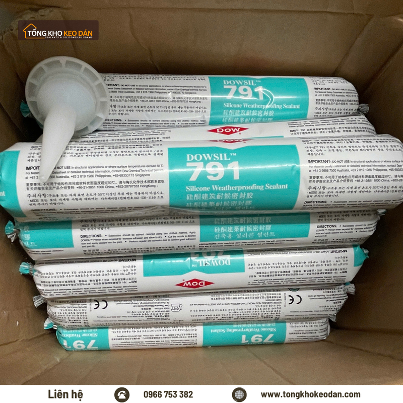 Sỉ lẻ keo silicone Dowsil 791 Màu Xám - Hàng hàng kho Saha - 4/5
