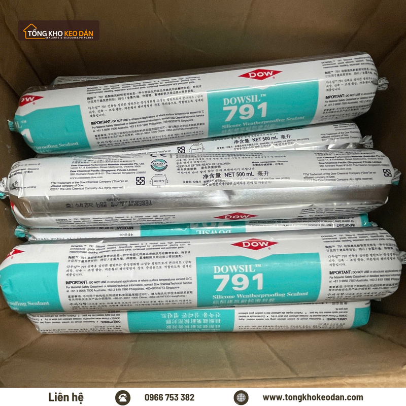 Sỉ lẻ keo silicone Dowsil 791 Màu Xám - Hàng hàng kho Saha - 5/5