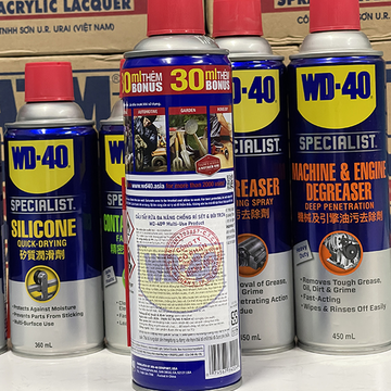 Chai xịt chống rỉ sét bôi trơn WD-40 412ml chính hãng