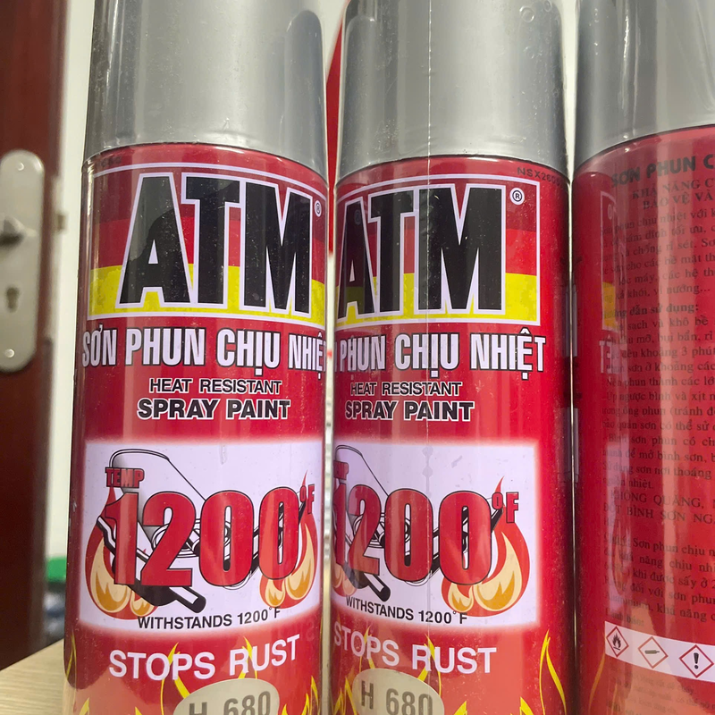 Sơn Xịt Chịu Nhiệt ATM H680 Màu Bạc (Silver) – Bền Màu, Chịu Nhiệt Cao - 4/4
