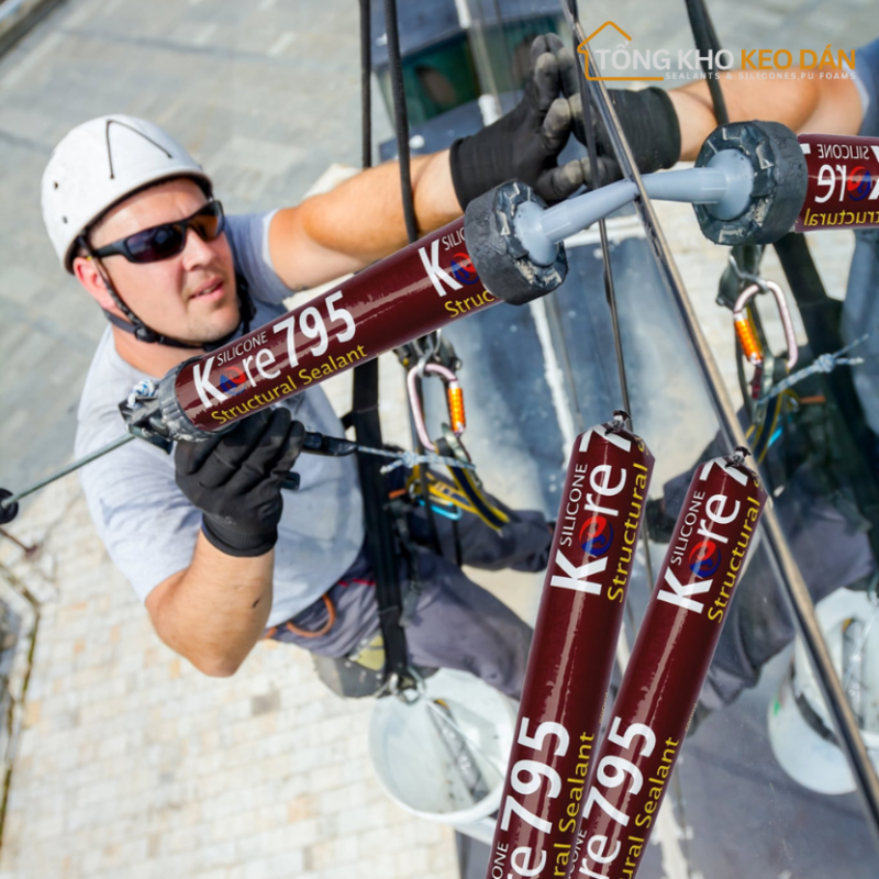 Keo Silicone Kore 795 – Chống Thấm, Kết Dính Kính Nhôm Cao Cấp - 2/4