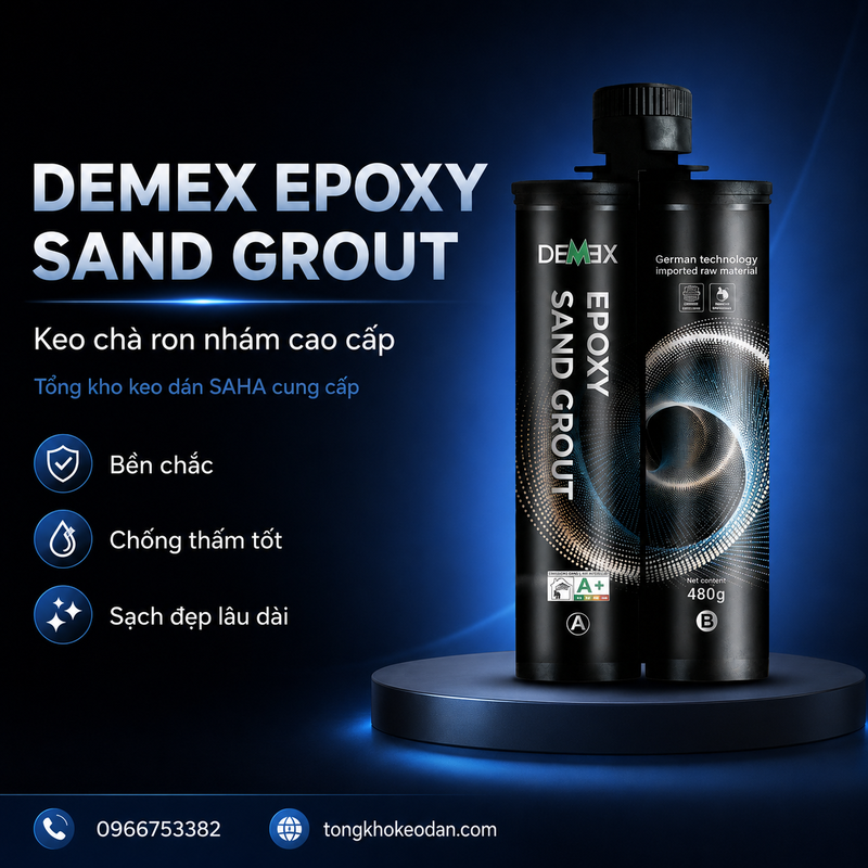 Chuyên cung cấp keo chà ron nhám Demex Epoxy Sand Grout cao cấp - 1/6