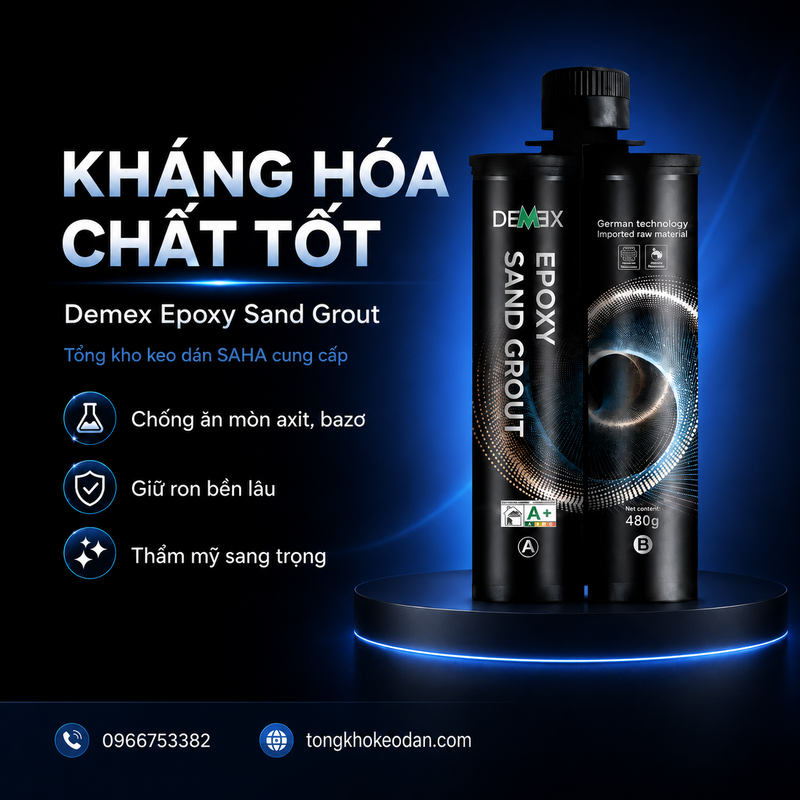 Chuyên cung cấp keo chà ron nhám Demex Epoxy Sand Grout cao cấp - 2/6