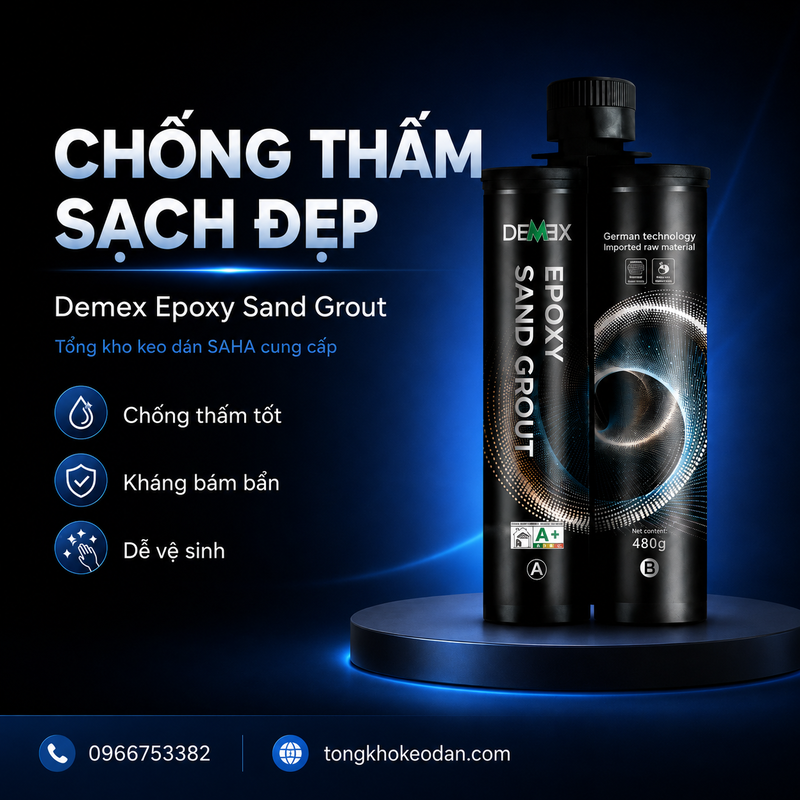 Chuyên cung cấp keo chà ron nhám Demex Epoxy Sand Grout cao cấp - 3/6