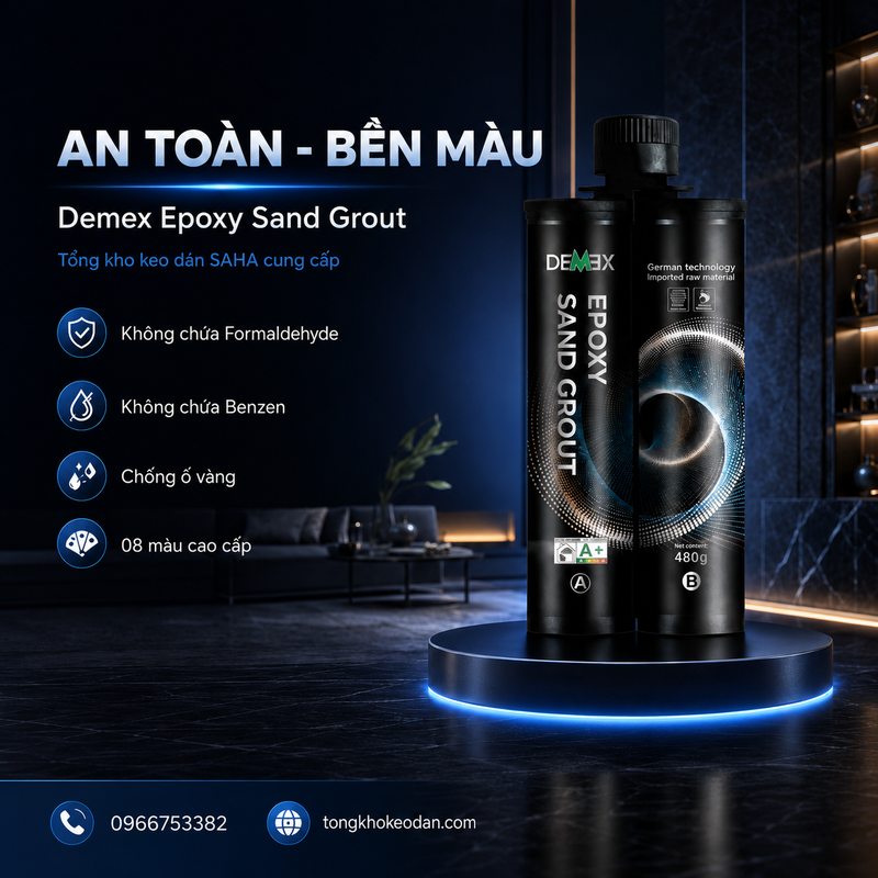 Chuyên cung cấp keo chà ron nhám Demex Epoxy Sand Grout cao cấp - 5/6